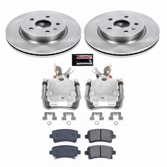 PowerStop OE rear brake kit with calipers for 2012-2016 Buick LaCrosse, includes brake pads and hardware.