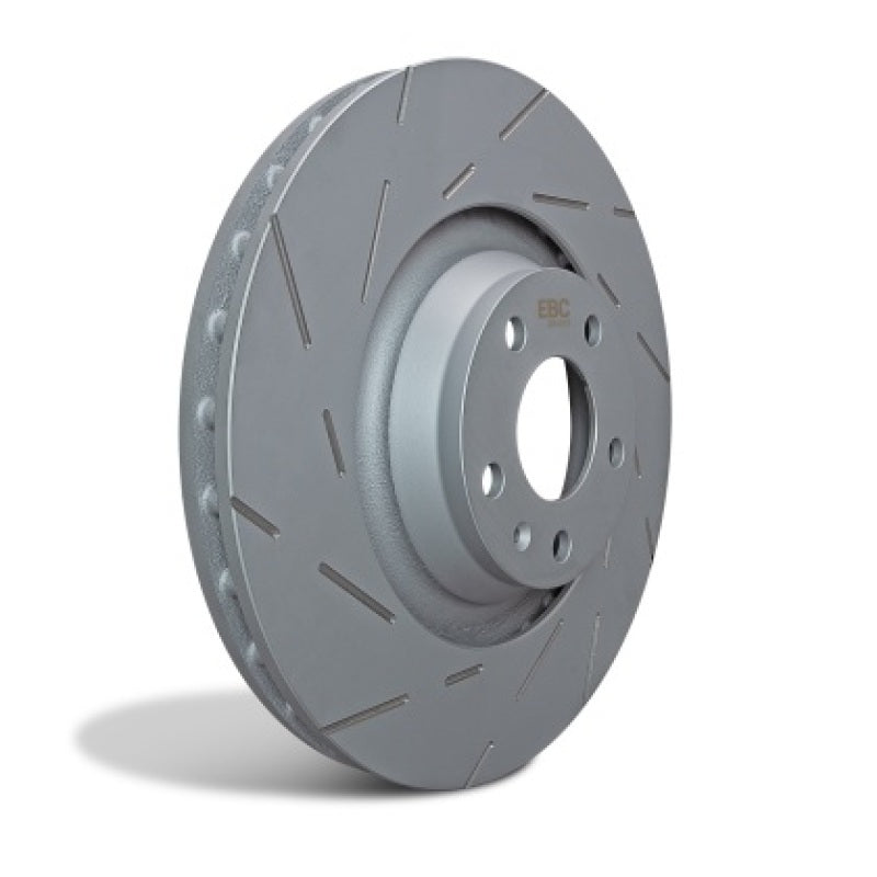 EBC slotted front brake rotors for BMW 330 G20 2.0L (t) USR, featuring slotted design for improved braking performance.