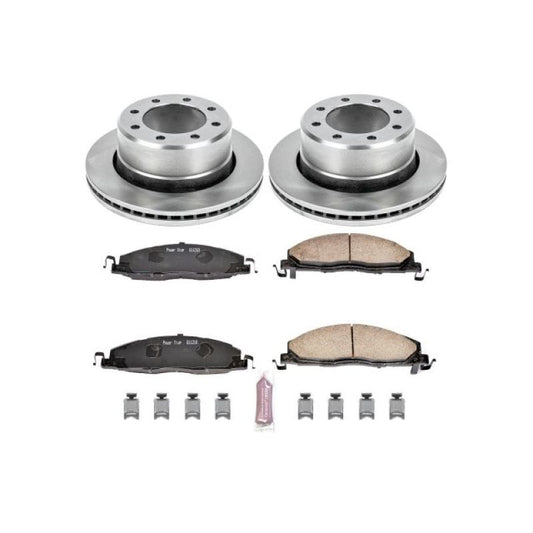 PowerStop OE rear brake rotors for 2011-2012 Ram 3500, part of the Autospecialty Brake Kit with vented design