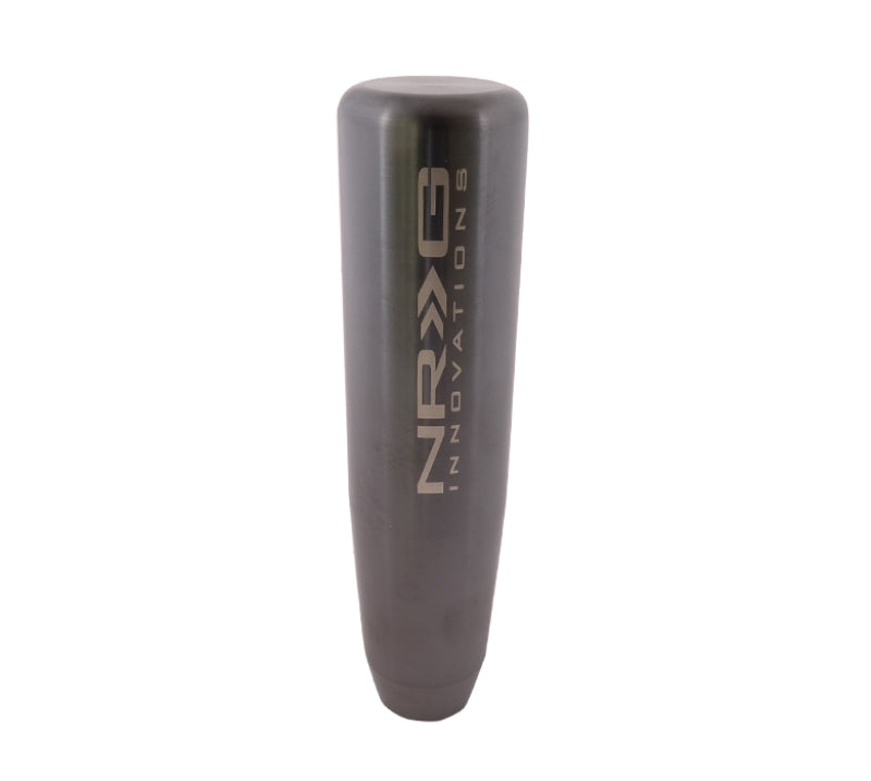 NRG Universal Short Shift Knob in black chrome, 5-inch length, heavy weight 1.27 lbs, for enhanced gear shifting performance.