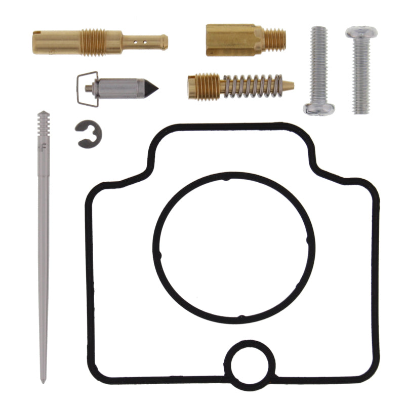 All Balls Racing Kawasaki KX80 carburetor rebuild kit for 1990-1997 models, including gaskets and parts for carburetor maintenance.
