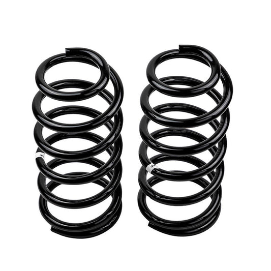 Old Man Emu rear coil spring for ARB/OEM coilover suspension on Prado SWB 4/03, showing a close-up of the coil spring.