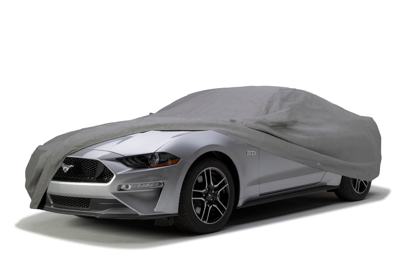 Covercraft custom gray car cover for 99-04 Ford Lightning, 3-layer moderate climate protection, fits the vehicle snugly.