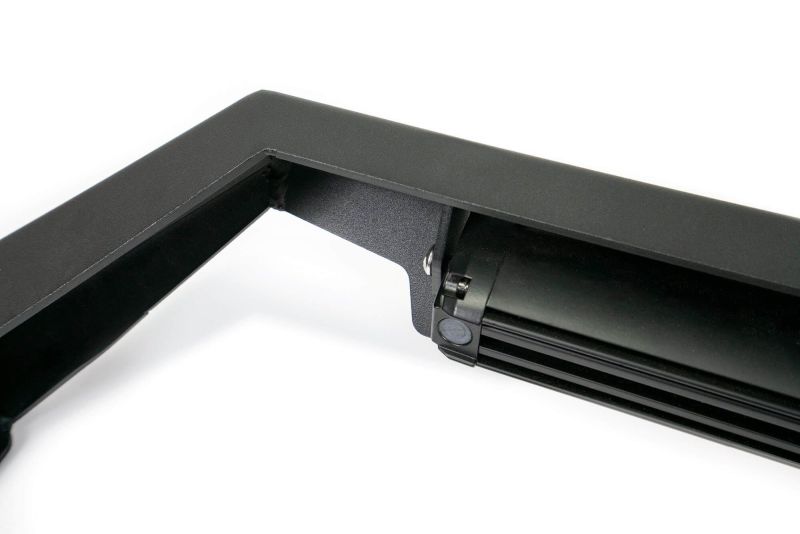 Steel DV8 Offroad bull bar add-on for Ford Bronco bumpers, designed for 13-inch Elite Series light bar installation.