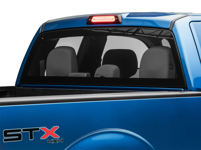 Raxiom LED third brake light for 2009-2014 Ford F-150 trucks, excluding Raptor models, showing the light assembly.
