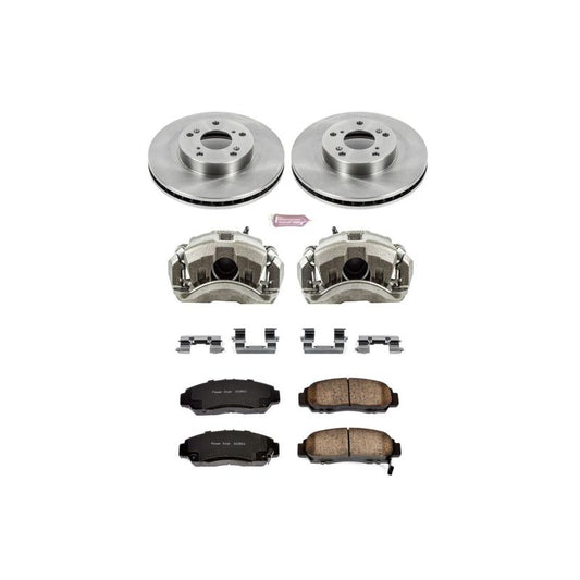 PowerStop OE brake kit for 2003-2007 Honda Accord with front calipers and brake components, automotive repair parts.