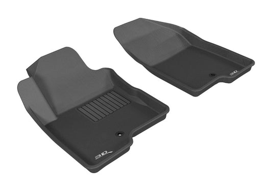 Black 3D MAXpider 3D MAXpider Kagu rubber floor mat for 2007-2017 Jeep Compass and Patriot first row, durable and custom-fit.