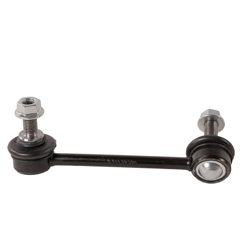 Moog rear left sway bar endlink for Acura MDX 2014-2019, showing the metal linkage with rubber bushings for suspension stability.