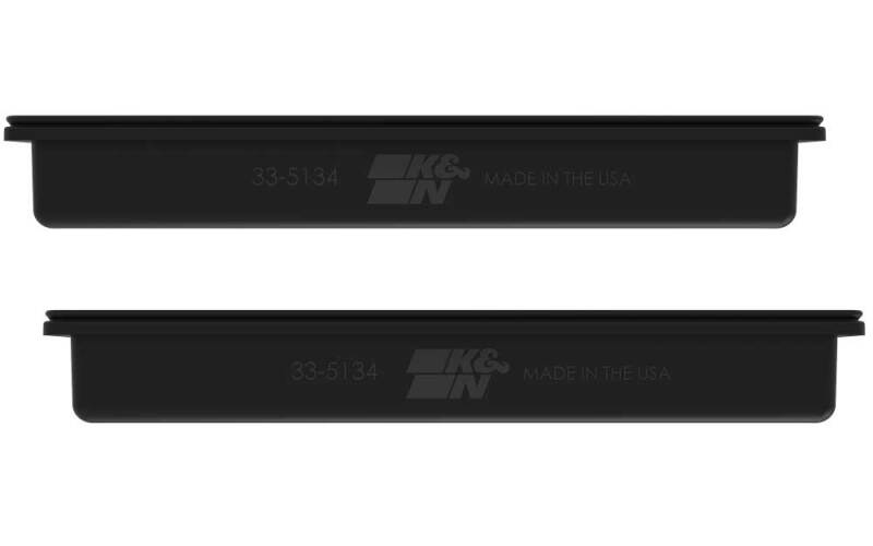 K&N Engineering 2022 Land Rover Range Rover V8-4.4L drop-in air filter installed in engine compartment showing the filter element