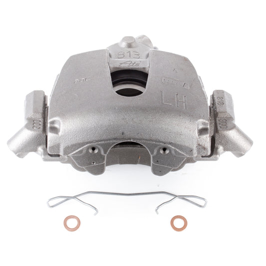 PowerStop OE front left brake caliper with bracket for 2004 Mazda 3, showing the black metal caliper assembly.