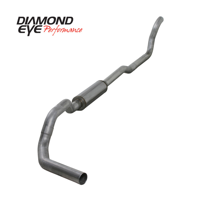 Diamond Eye Turbo Back exhaust pipe for 89-93 Dodge Cummins 5.9L 2-wheel drive, featuring a replacement pipe with dual aluminized finish.