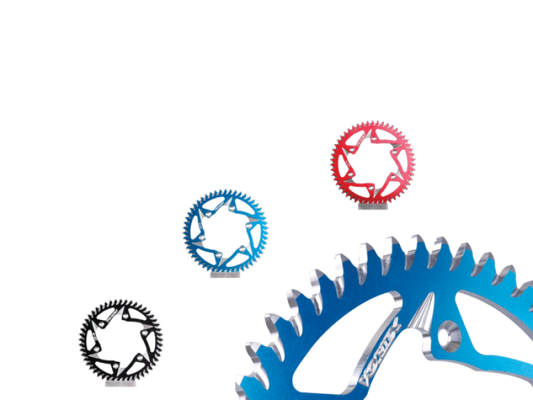 Black Vortex Racing Aluminum Rear Sprocket 520 with 44 teeth, designed for motorcycle racing and performance applications.