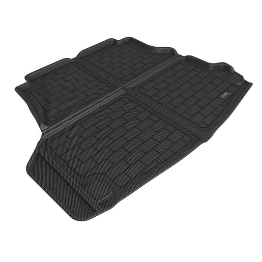 3D MAXpider rubber cargo floor mats for 2022 Mercedes-Benz C-Class in black, foldable design without cargo net.