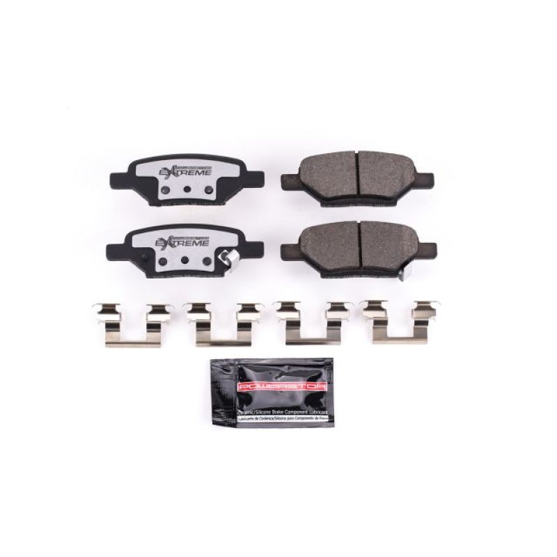 PowerStop Z26 rear brake pads for Chevrolet Cobalt, performance brake pads with hardware for enhanced stopping power.