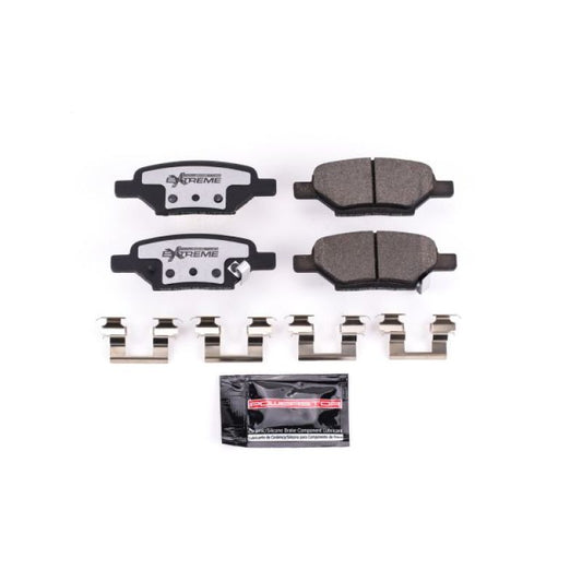 PowerStop Z26 rear brake pads for Chevrolet Cobalt, performance brake pads with hardware for enhanced stopping power.