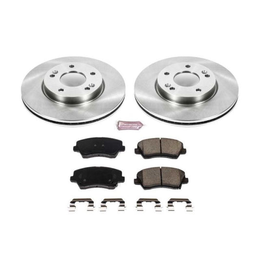 PowerStop brake kit for Hyundai Veloster 2016-2017, front OE brake kit with rotors and pads, automotive braking components