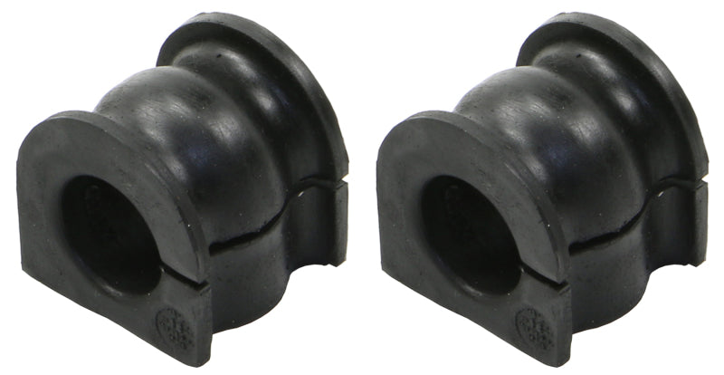 Moog rear to frame sway bar bushings for Honda Element LX EX, showing black rubber bushings mounted on a vehicle suspension.