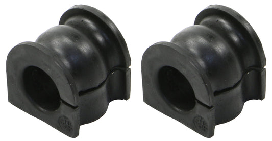 Moog rear to frame sway bar bushings for Honda Element LX EX, showing black rubber bushings mounted on a vehicle suspension.