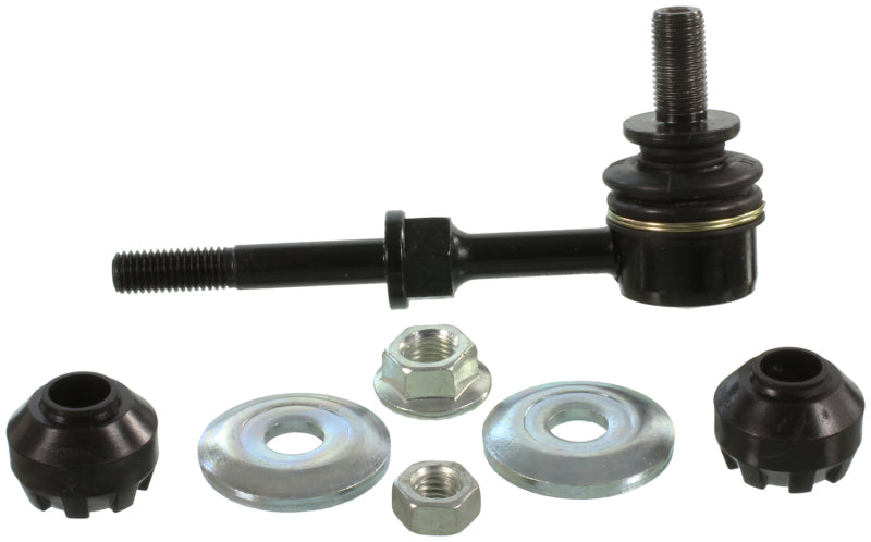 Moog rear sway bar endlink for Lexus CT200h 2011-2017, showing the metal linkage part with rubber bushings.