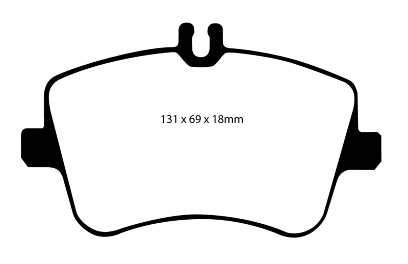 EBC Redstuff front brake pads for Mercedes-Benz C230 W203 1.8 Supercharged European model, performance brake pad set.