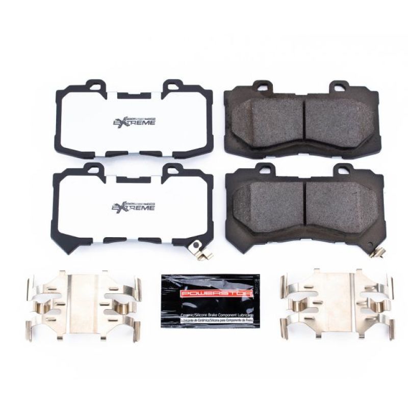 PowerStop Z36 front brake pads for Chevrolet Colorado 2015-2019 with hardware, designed for truck and tow performance braking.
