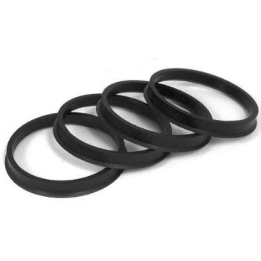 Race Star hubcentric rings set of 4 for Camaro 2010+ and Pontiac G8 2008-09, showing the black anodized aluminum rings.