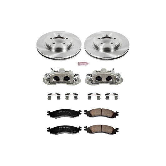 PowerStop OE brake calipers for Mercury Mountaineer front autospecialty kit with calipers, shown in the image.
