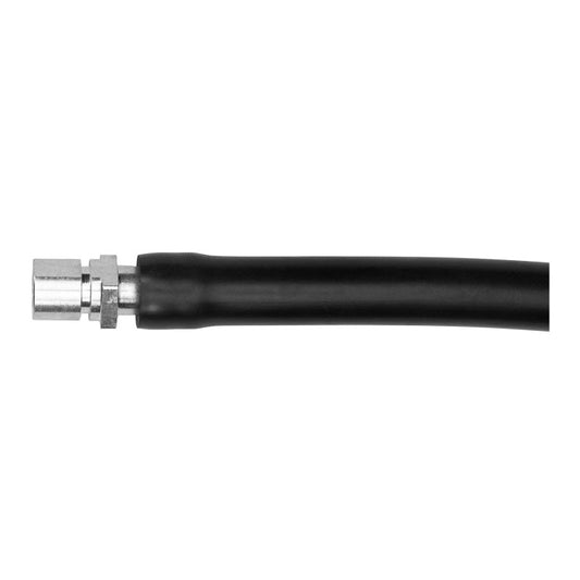 DFC Chevrolet Corvette front-left brake hose from the brake line kit, showcasing the durable rubber and metal fittings.