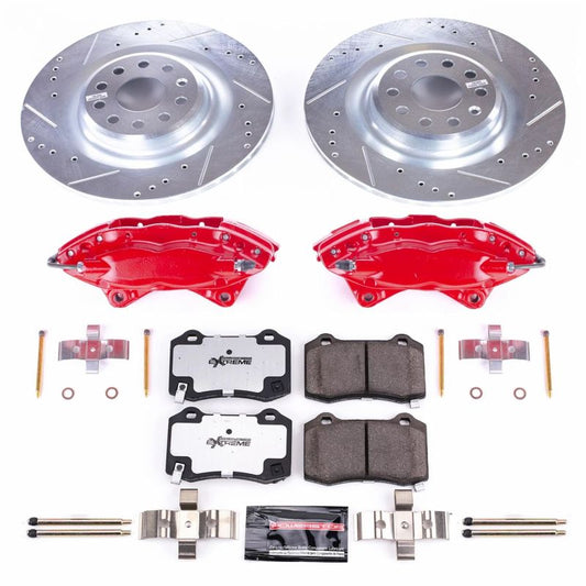 PowerStop Z26 Street Warrior rear brake kit with calipers for Tesla Model S 2012-2016, high-performance braking system