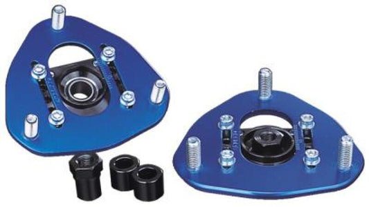 Cusco upper mount pillowball shock mount for Nissan Skyline rear, non-adjustable, designed for improved suspension performance.