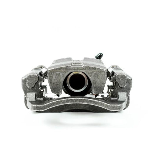 PowerStop rear right OE brake caliper with bracket for 2009-2013 Subaru Forester, showing the black caliper and mounting bracket.