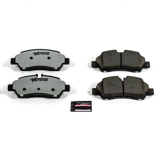 PowerStop rear Z36 brake pads for Ford Transit-150 2015-2019, showing metal hardware and brake pad surfaces.