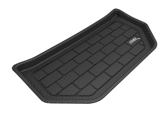 3D MAXpider Kagu cargo liner for Tesla Model S 2014-2016, black rubber floor mat with textured surface and raised edges.
