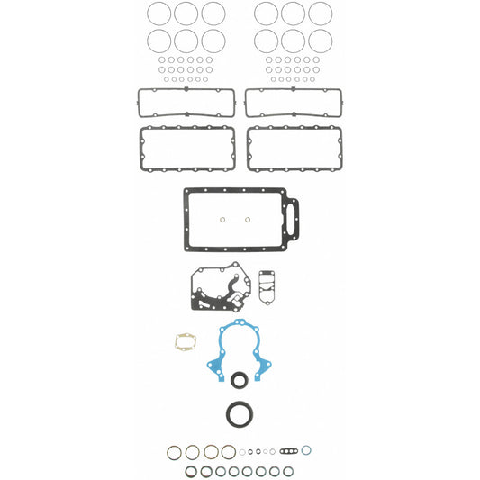 Fel-Pro FS 7921 WS-1 engine gasket set with various gaskets and seals for automotive engine repair, displayed on a white background.