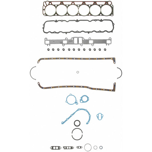 Fel-Pro Ford Mustang engine gasket set FS 7916 PT-2, including various gaskets for engine sealing, shown in the image.