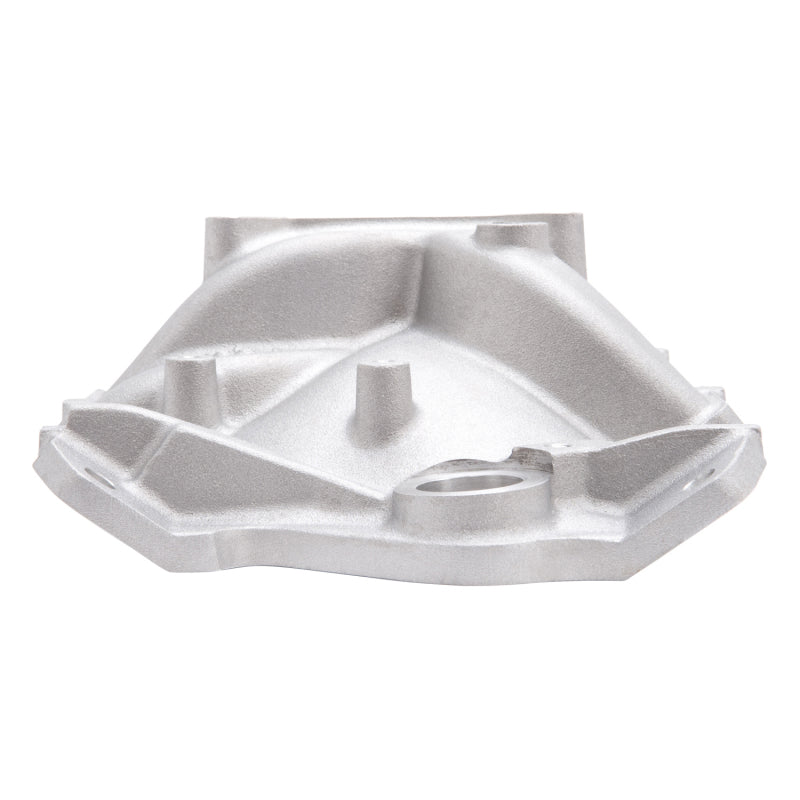 Edelbrock Performer EPS intake manifold with oil fill tube and breather, designed for small-block Chevy engines.