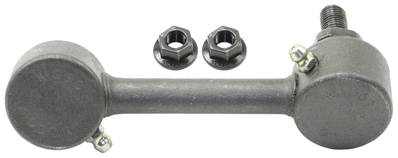 Moog rear left sway bar endlink kit for Toyota RAV4 2001-2005, showing the metal link with mounting bushings.