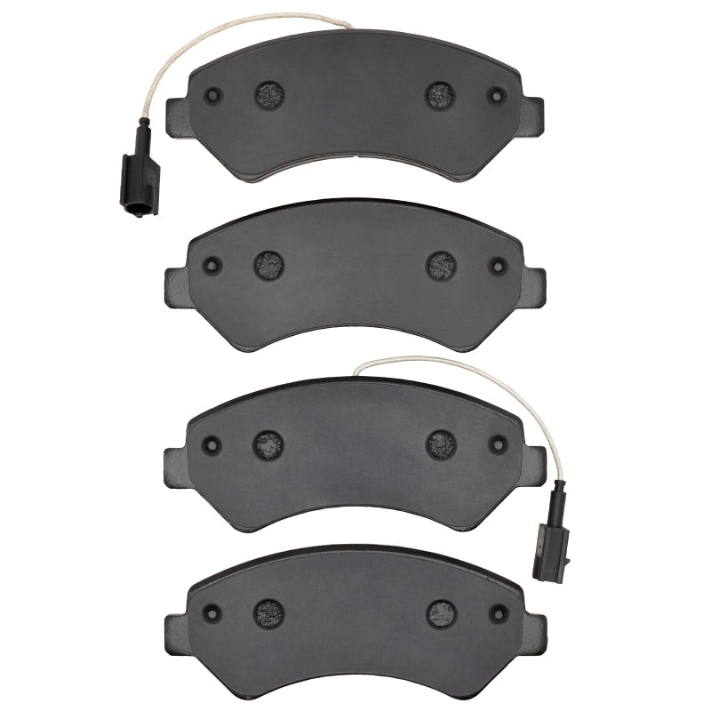 R1 Concepts R1 14-22 Ram Promaster 2500 front ceramic brake pads, OE type, showing the brake pad set on a white background.