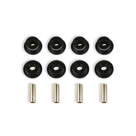 Fabtech bushing kit featuring durable rubber bushings for vehicle suspension upgrade, shown in a close-up view.