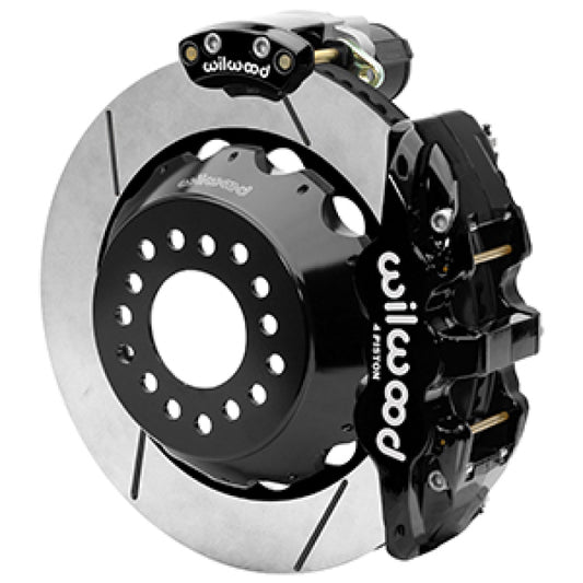 Wilwood EPB rear brake kit for Ford AERO4 small, featuring large brake calipers and rotors in a high-performance big brake kit