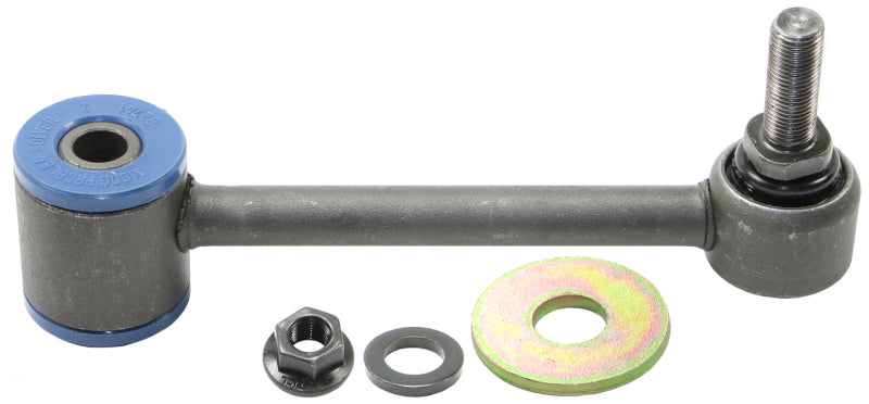 Moog front sway bar endlink for 2015-2016 Porsche Panamera, showing the metal linkage with rubber bushings.