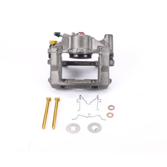 PowerStop rear left OE brake caliper and bracket for 2007-2011 Lexus GS350, showing the black caliper with mounting bracket.