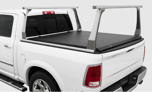 Access ADARAC 09-26 Ram 1500 truck ladder rack in black, designed for 6ft 4in bed without RamBox, aluminum series.