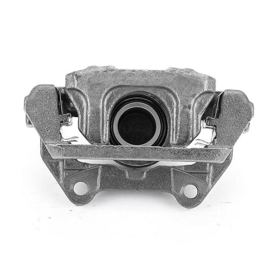 PowerStop rear left OE brake caliper with bracket for Honda Pilot 2009-2015, showing the black caliper assembly and mounting bracket.