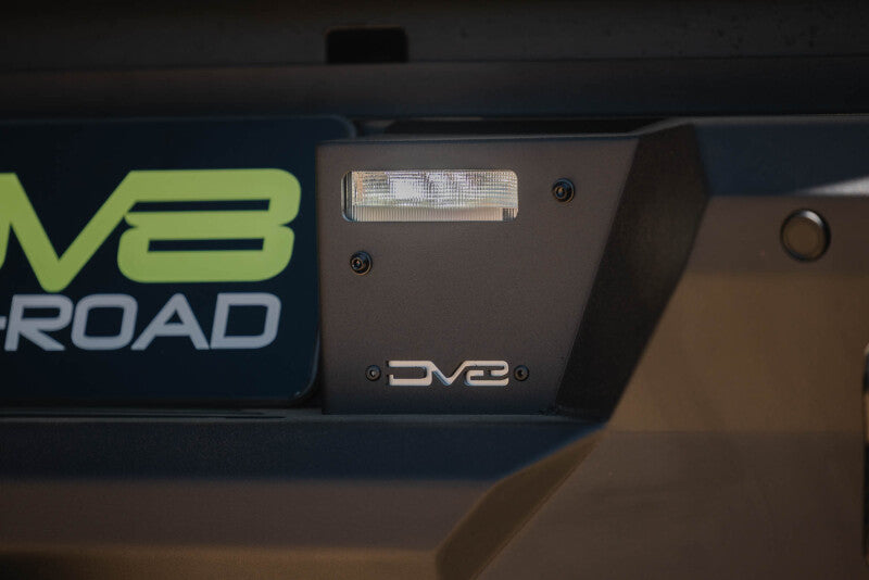 Steel rear bumper for Toyota Tundra from DV8 Offroad's Spec Series, with a rugged design and mounting points visible.