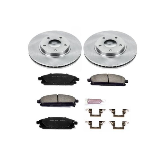 PowerStop OE front brake kit for 2004-2009 Nissan Quest, includes brake rotors and pads, automotive repair parts