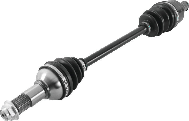 QuadBoss rear left replacement axle for Yamaha YFM700 Grizzly 4x4 (2002) ATV, showing the metal shaft and splined ends.