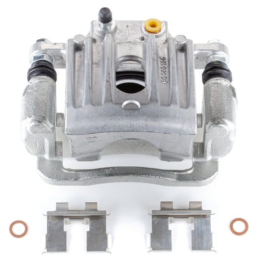 PowerStop rear left OE brake caliper with bracket for 2007-2009 Hyundai Santa Fe, showcasing the metal caliper and mounting bracket.