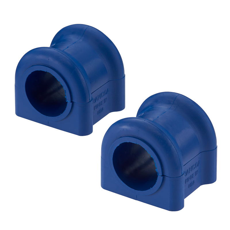 Moog Ram 1500 Rebel front to frame sway bar bushing, automotive suspension part with black rubber material and metal mounting.