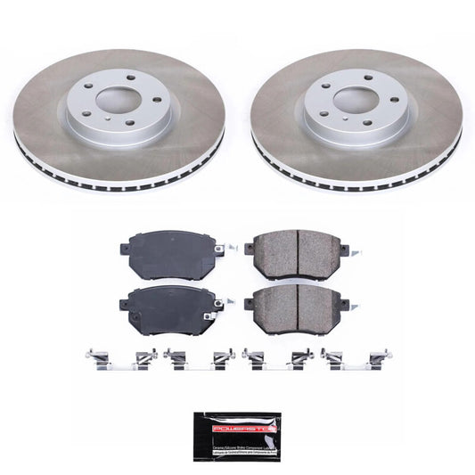 PowerStop semi-coated front brake rotor kit for 2006-2007 Nissan Murano, performance brake replacement with durable design.
